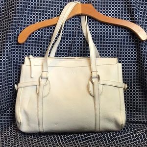 Hogan Off-White Leather Handbag